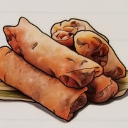 16. 中式春卷 Mixed Vegetables Spring Roll (Fried)